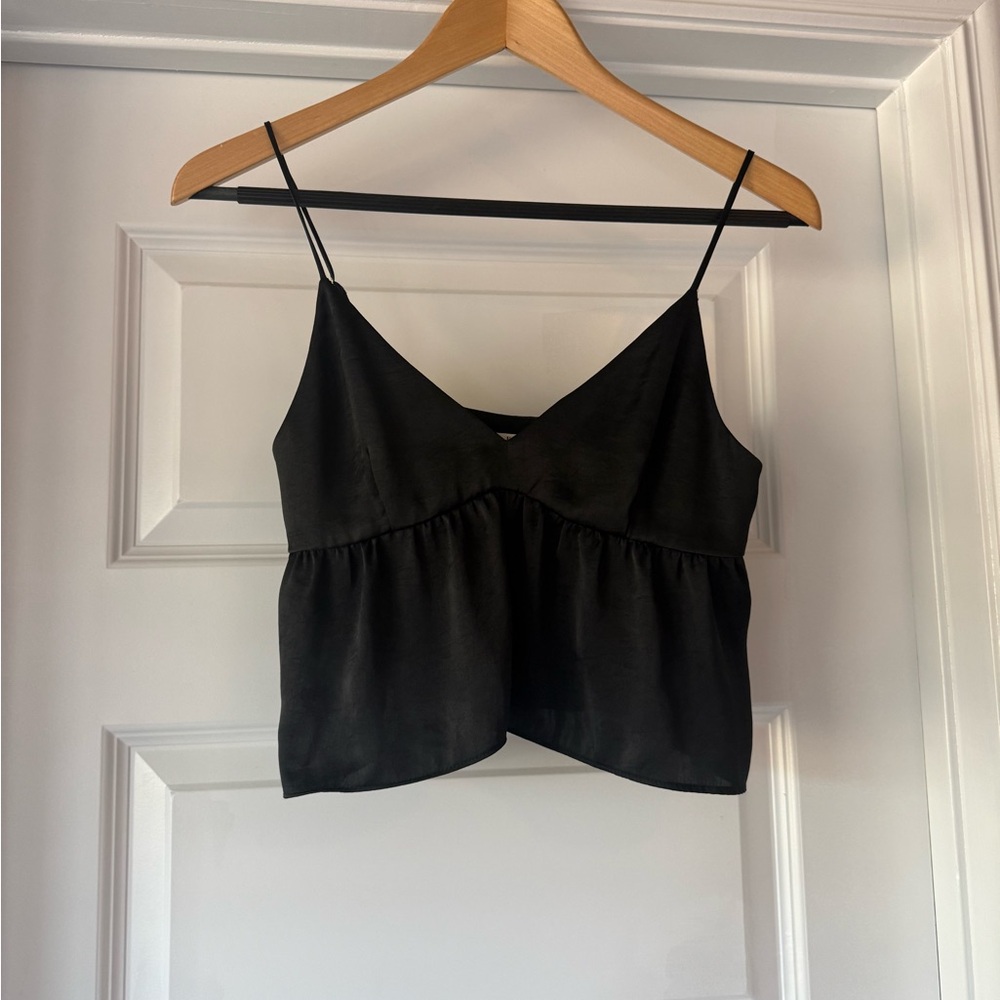 Aritzia Little Moon Black Spaghetti Strap Top